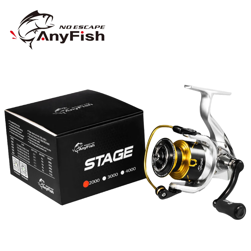 Рыболовная катушка для спиннинга Anyfish 10 + 1 шарикоподшипников Максимальная