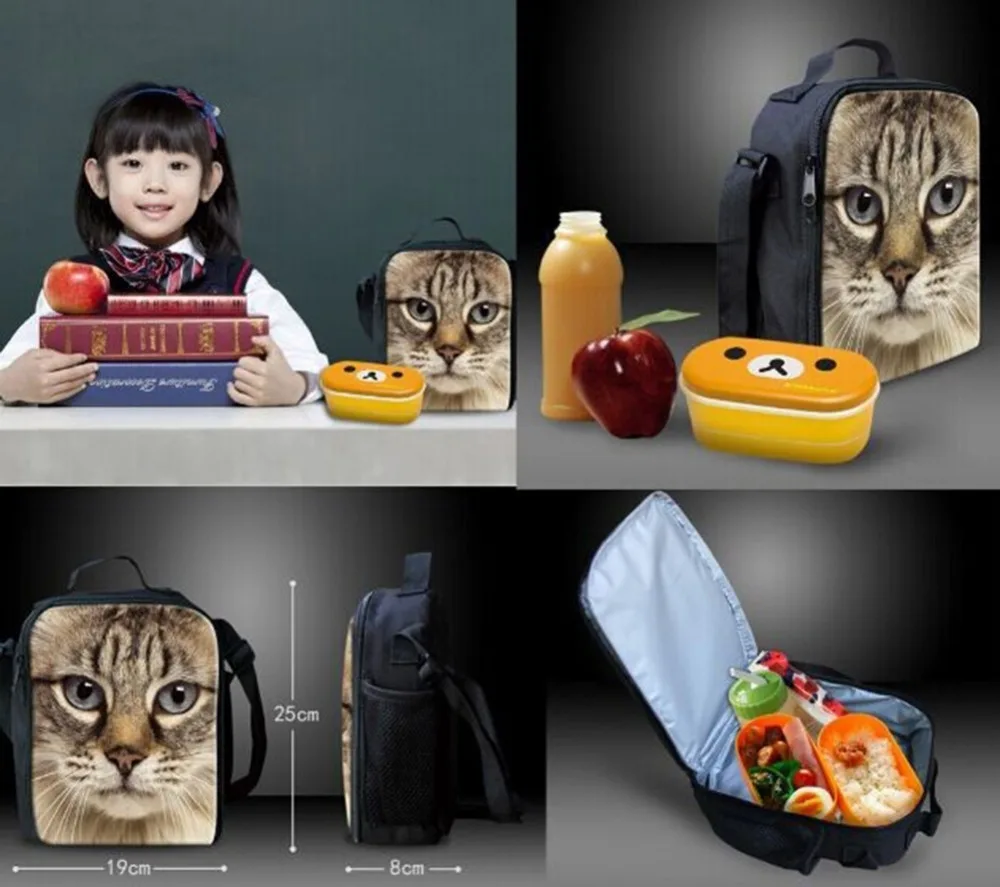 Милые горошек обед охладители для детей мода более холодный мешок тепловой