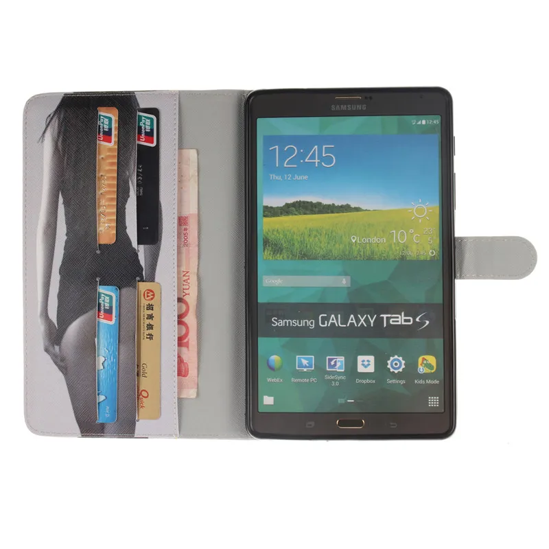 10 видов стилей чехол из искусственной кожи для Samsung Galaxy Tab S 8 4 T700 T705 планшета Stent