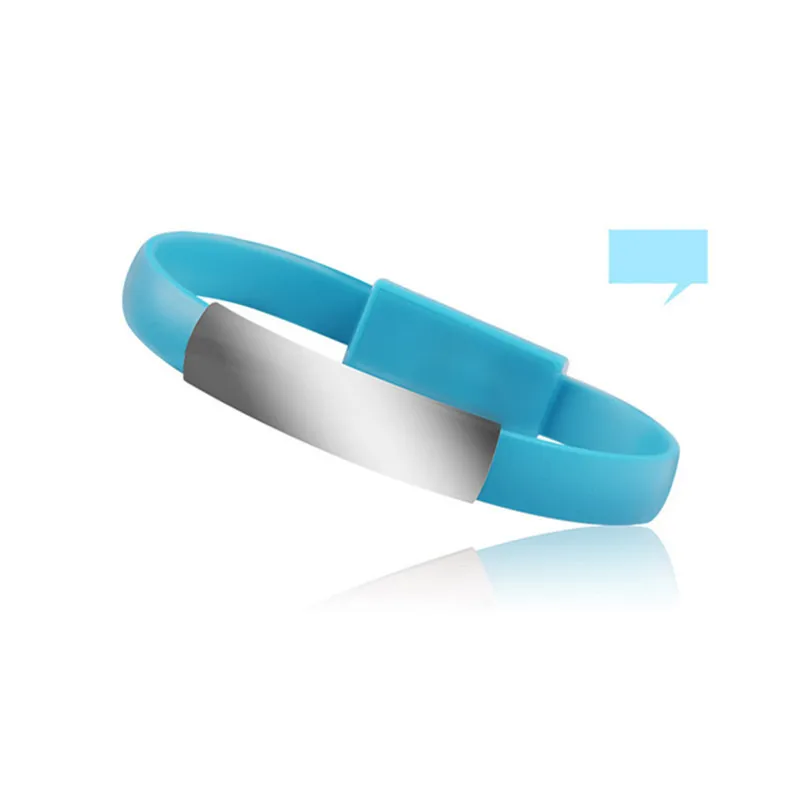 Blue Браслет плоский провод 8-контактный USB кабель для зарядки и передачи данных для iPhone X 8 7plus ipad для Xiaomi Redmi samsung Micro usb кабель - Тип штекера: Blue