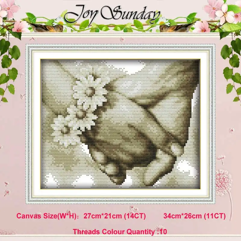 Hand in hand (3) Angel baby girl Lover Счетный Набор для вышивки крестом 11CT 14CT Набор для вышивки крестиком оптом Набор для вышивания крестиком для рукоделия - Цвет: Hand in hand (3)