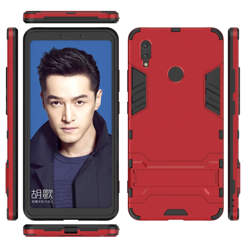 Snzvok 2 in 1 Armor Phone case For Huawei Honor V10 V9 play 9 9i Note 10 Kickstand iron Man Cover Enjoy 8 8E 7S plus | Мобильные