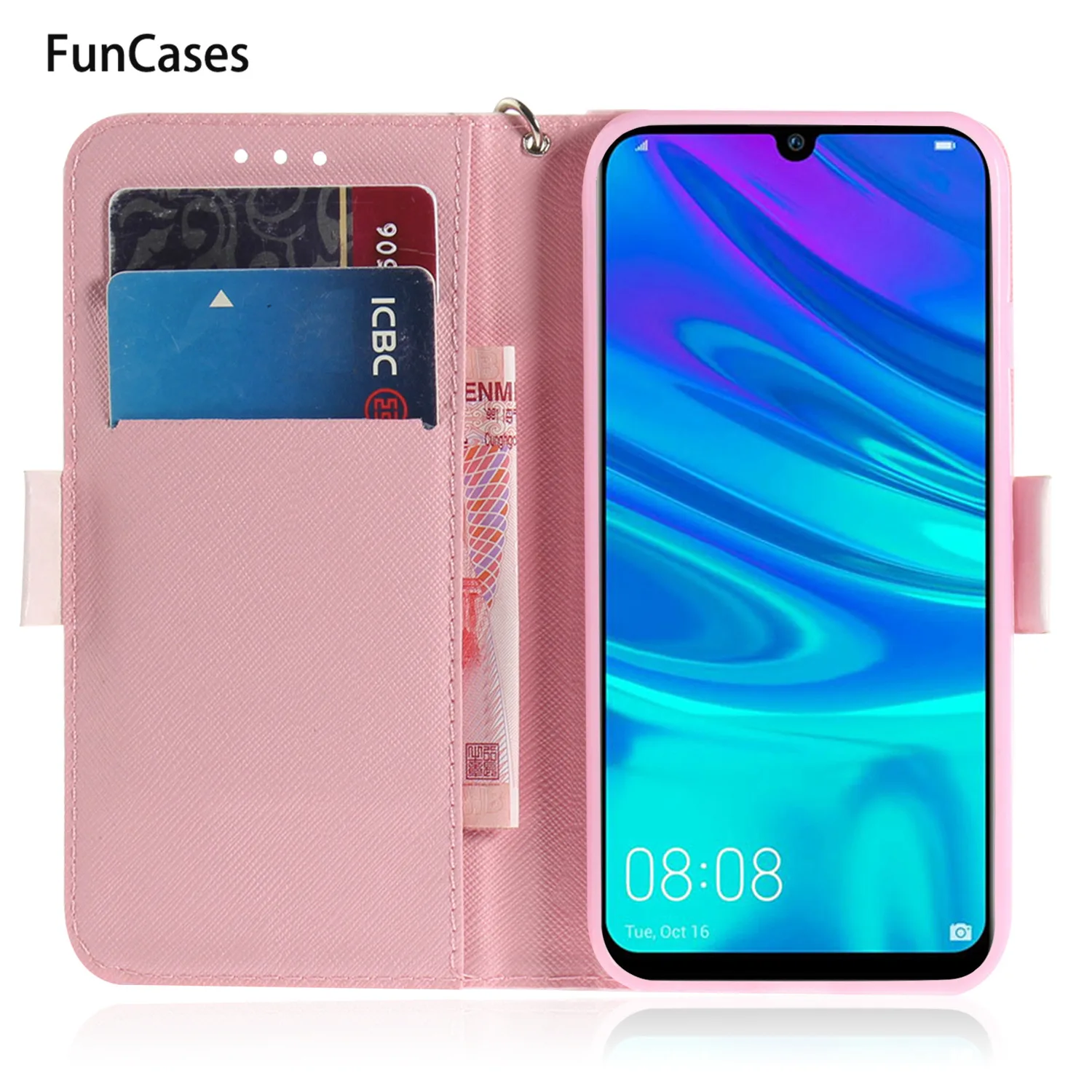 С леопардовым принтом для мобильного телефона чехол huawei Honor 10 Lite Бизнес кошелек