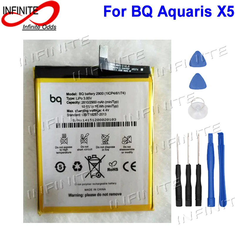 

Аккумулятор 2900 мАч + инструменты для BQ Aquaris X5