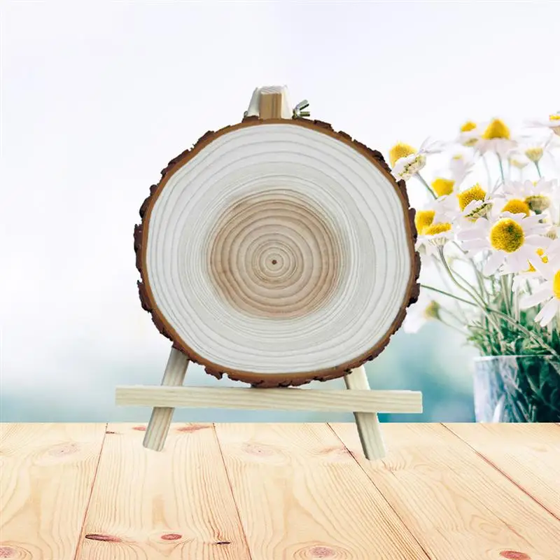 4 шт. DIY рисунки по дереву Подвески Декор деревянные украшения рукодельные украшения ломтики с мольбертом для свадебного украшения A3