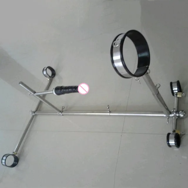 Нержавеющая сталь распорка пенис ведомого Ограничения Неволи frame шеи воротник