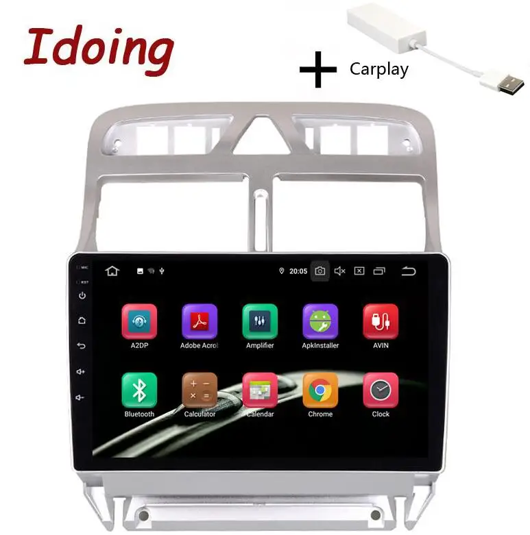 Carplay Idoing " Автомобиль Android 9,0 радио плеер для peugeot 307 307CC 307SW 2002-2013 PX5 4G+ 64G Восьмиядерный gps навигация TDA7850 no 2din - Цвет: Carplay