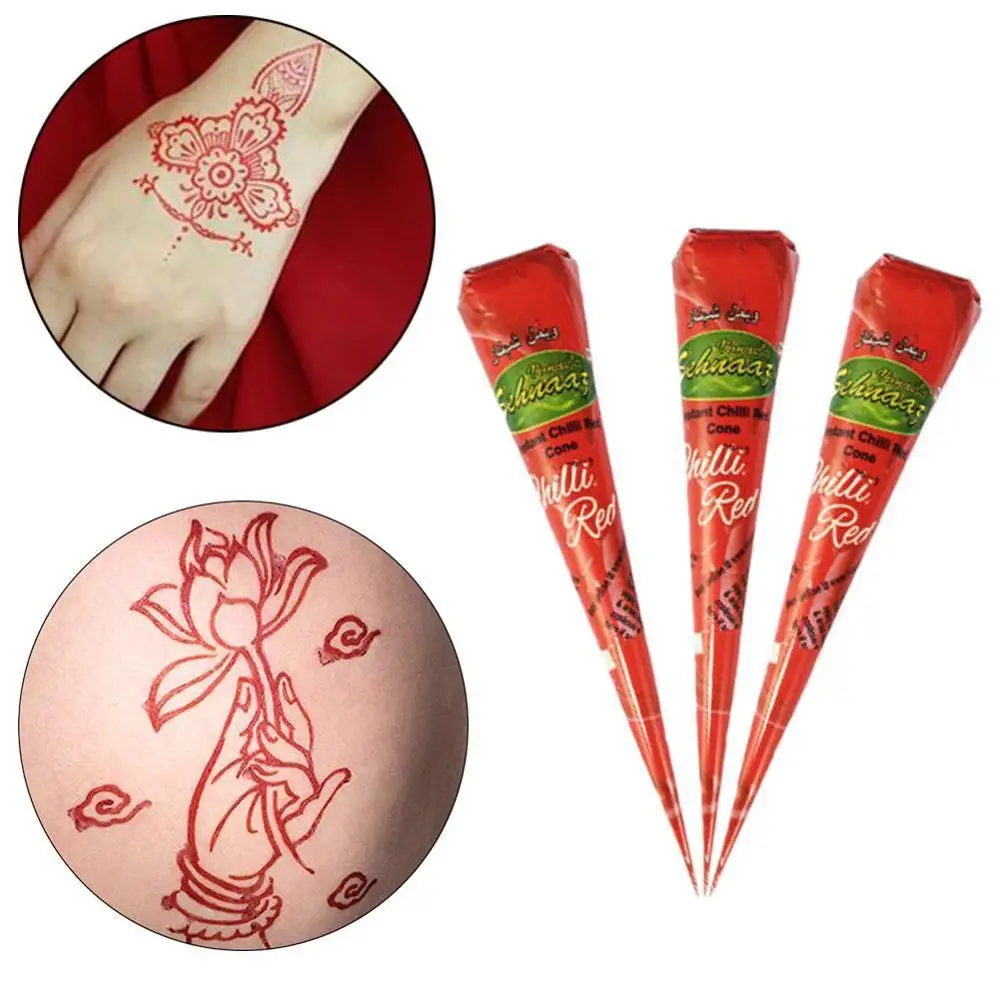 1 шт. Mehndi натуральная коричневая индийская хна тату паста конусы Крем для пальцев