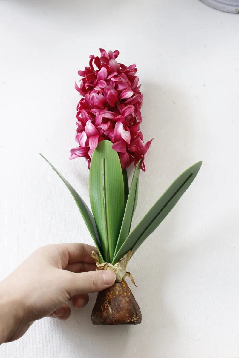 Artificial Flower Hyacinth With Bulbs Silk Flower for Wedding Garden Home Table Decoration DIY Bonsai Fake Flower