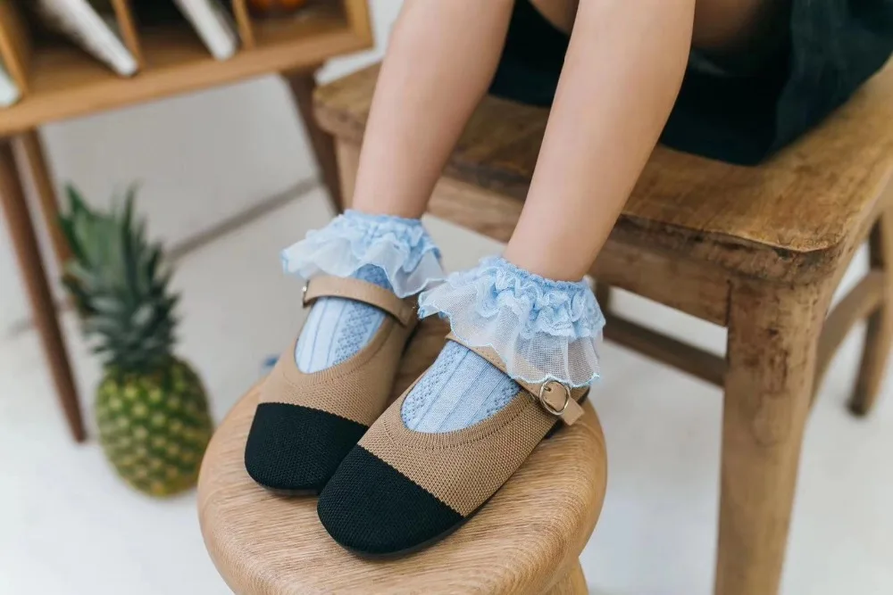 2019 кружевные носки с оборками для маленьких девочек детские школьные хлопковые