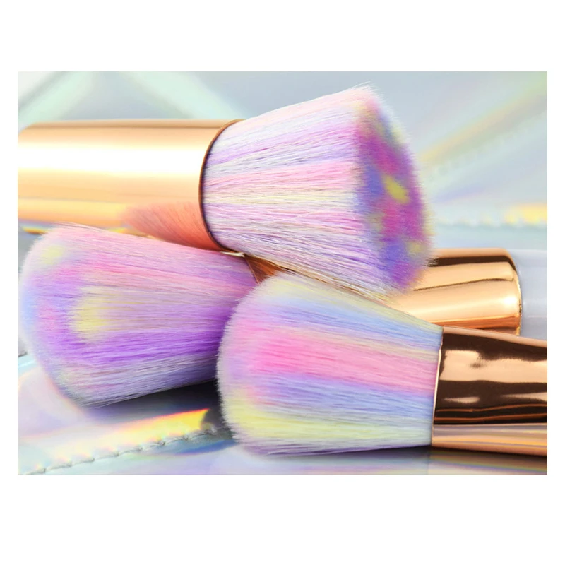 Набор кистей для макияжа в виде единорога радуги 10 шт./компл. основа пудра Контур