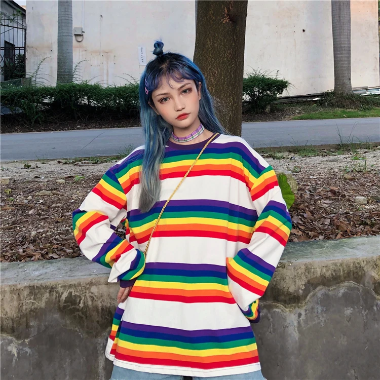 Уличная Женская одежда корейская мода брендовые футболки ulzzang Harajuku