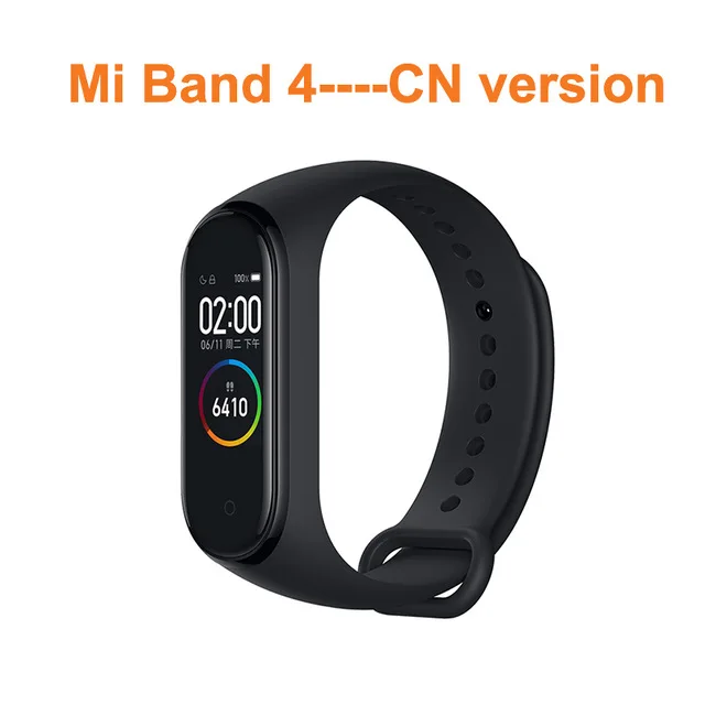 CN version Xiaomi band 4 глобальная версия NFC Версия смарт-браслет Miband 4 браслет сердечного ритма фитнес цветной экран Bluetooth 5,0 китайский - Цвет: CN version