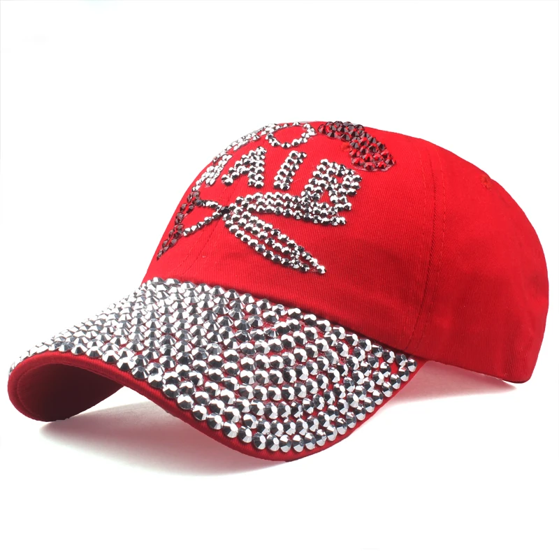 [YARBUU]Baseball caps new fashion style women's rhinestone hat denim and cotton Gorras snapback cap Casquette hats drop shipping