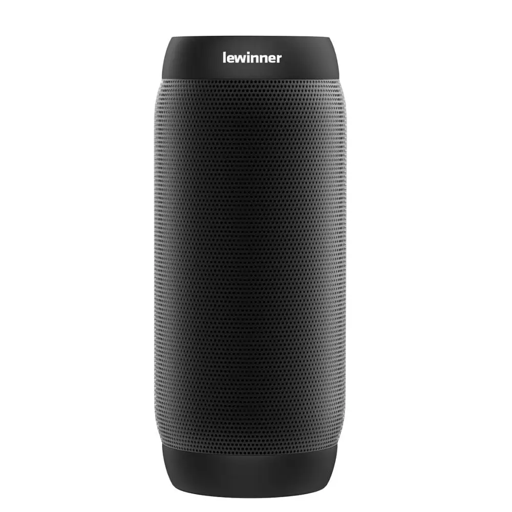Черный Lewinner красочный водонепроницаемый светодиодный портативный Bluetooth динамик BQ-615 беспроводной супер бас мини-динамик с мигающими огнями FM - Цвет: Черный