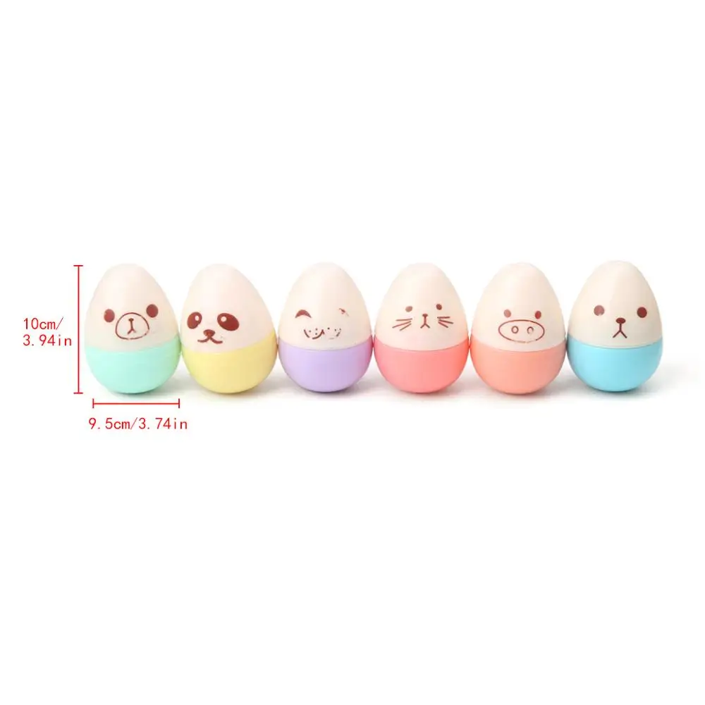 6PCS/Set 6 Colors Mini Pill Shaped Highlighter Pens for Cute Smiling Face Graffiti Highlighter Korean Stationery - Цвет: AS SHOW