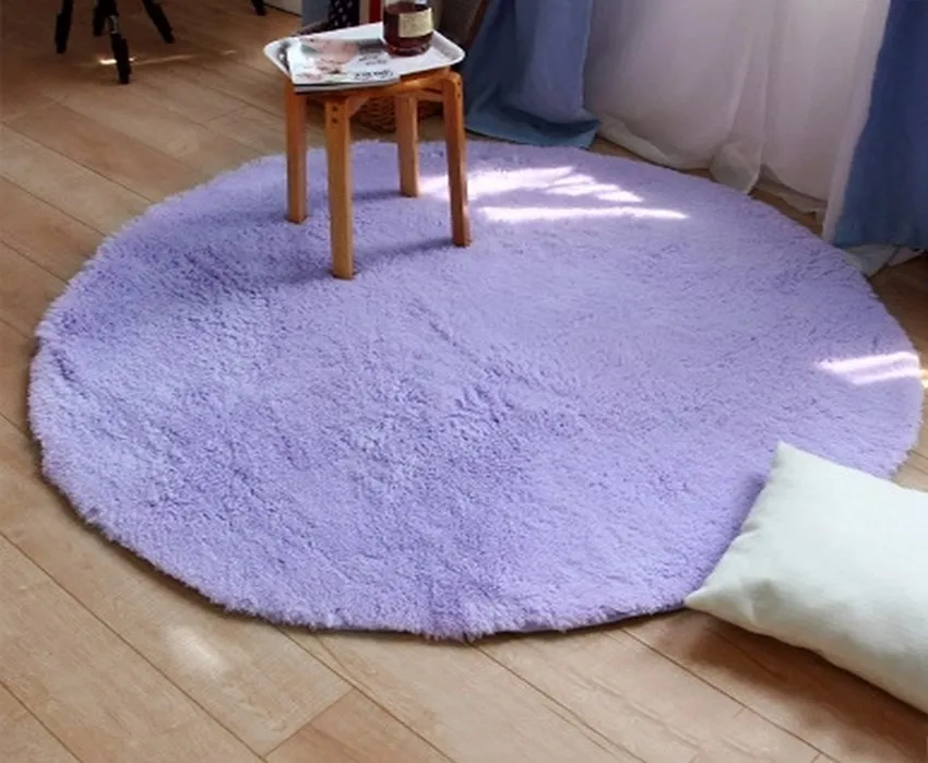 Домашний декор коврик для спальни двери пушистый круглый Поролоновый