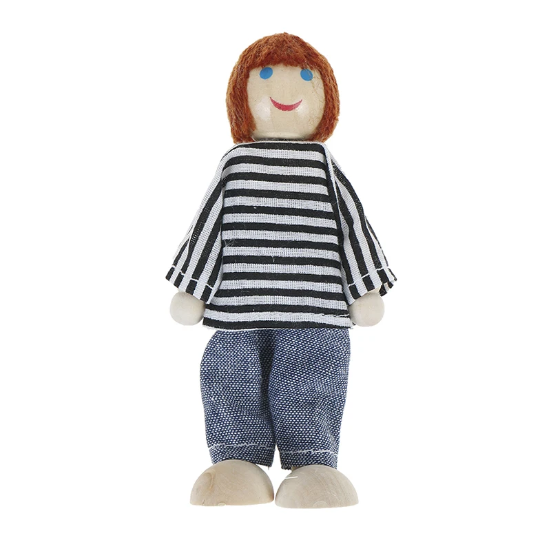 Маленький деревянный набор игрушек счастливый кукольный домик семейные куклы