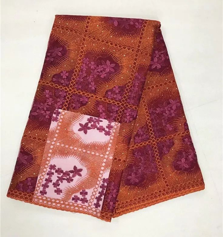 Цена оптовой продажи Золотой Желтый тюль кружевной ткани 5yard цветы Тюлевое