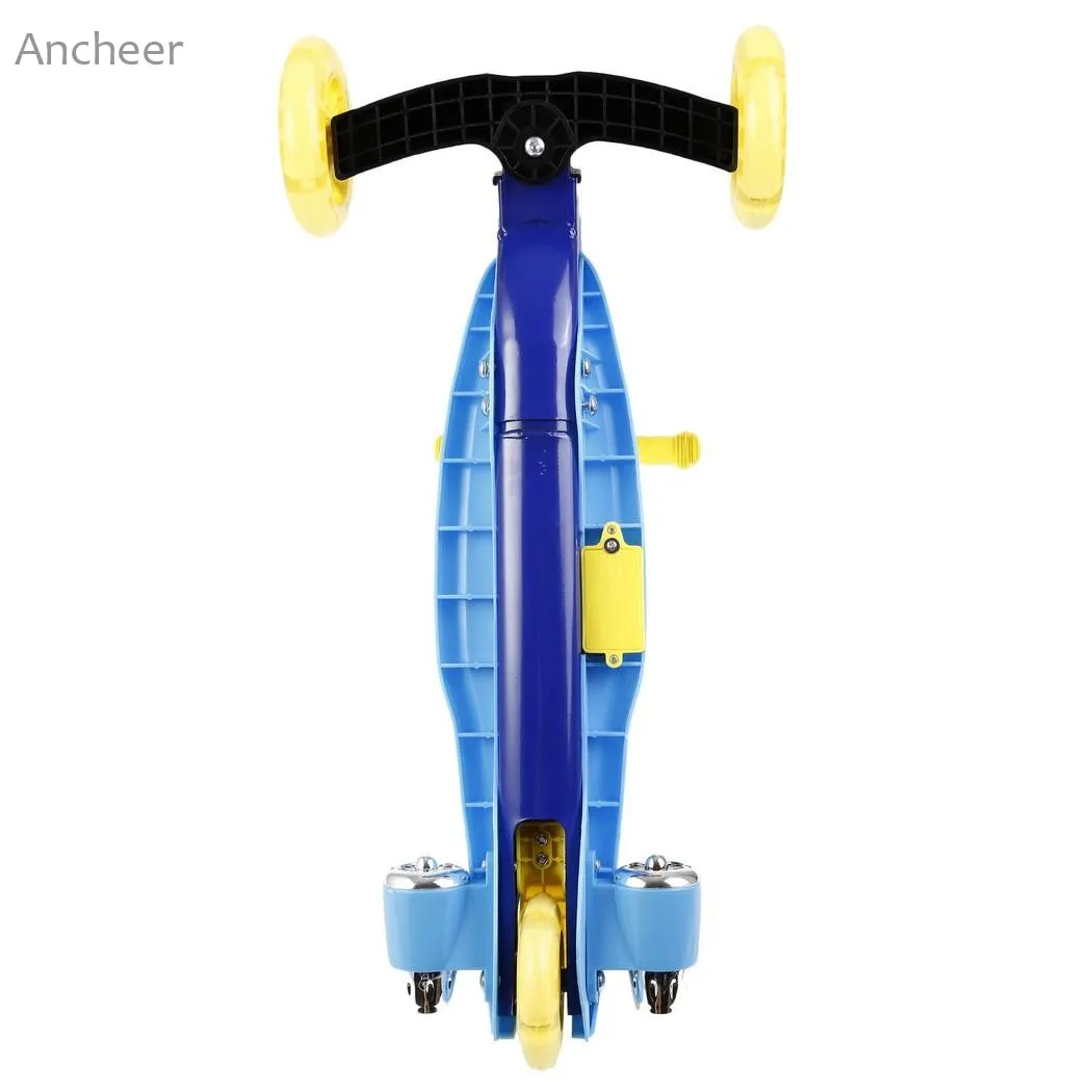 Новый самокат для детей трехколесный со светодиодной подсветкой и музыкой