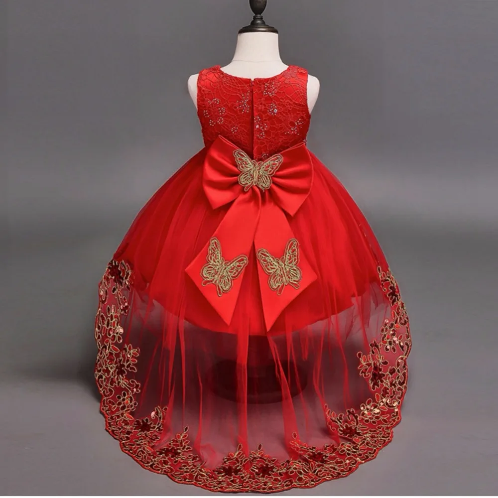 ANGELSBRIDEP/Красные Платья с цветочным узором для девочек кружевные короткие платья