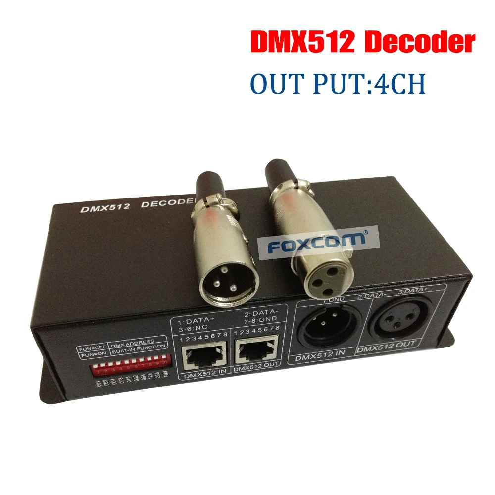 Бесплатная доставка контроллер DMX512 RGBW 4 Ch каждый канал 4A Dmx512 светодиодный декодер