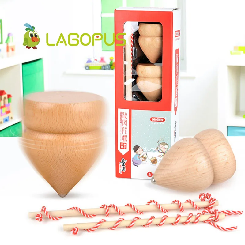Лагопус высокое качество Вихрь вертушка спиннинг Топ гироскоп Peg Top Drawstring