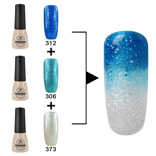 ZH-C022 Elite99 3 шт. Гель-лак Vernis 7 мл Гель-лак для ногтей кисть основа верхнее покрытие Vernis полуперманентный УФ-гель-эмаль DIY маникюрный салон - Цвет: ZH-C022