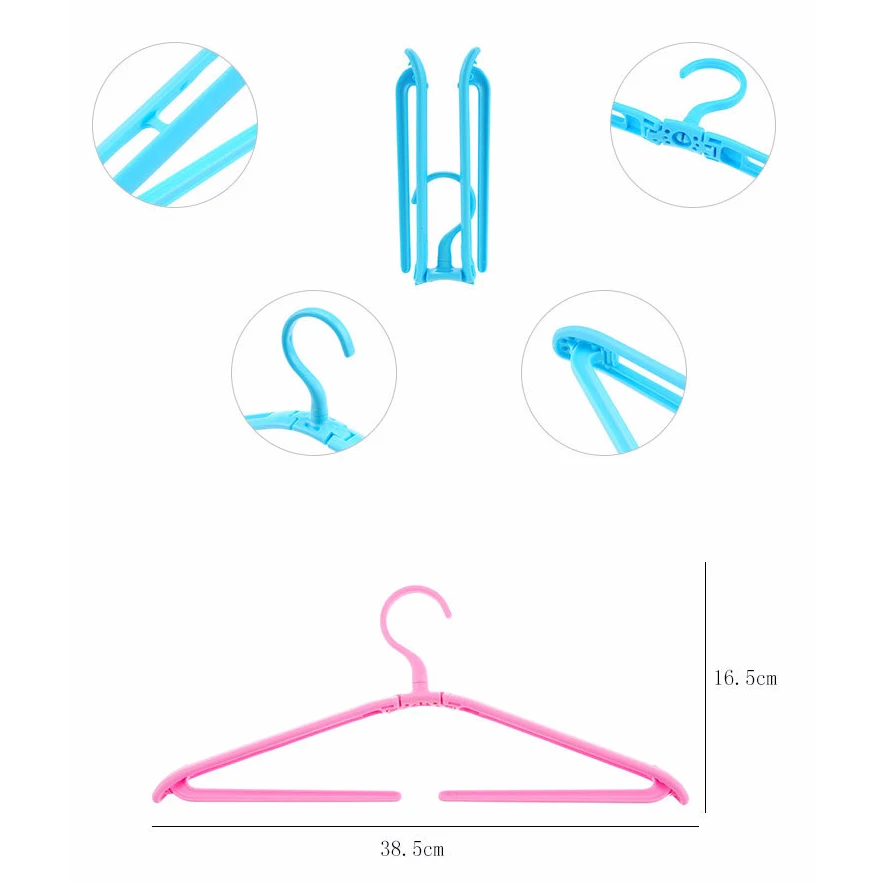 Kacuyelin ABS Foldable Hangers For Clothes Space Saving Hanger Organizer Travel Home Use Closet Scarf Belt | Дом и сад