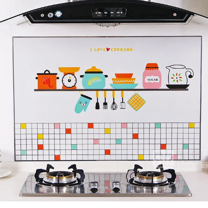 1 PC Self Adhesive Kitchen Ceramic Waterproof Anti-moisture Sticker high temperature anti-oil stickers home tile wall | Дом и сад