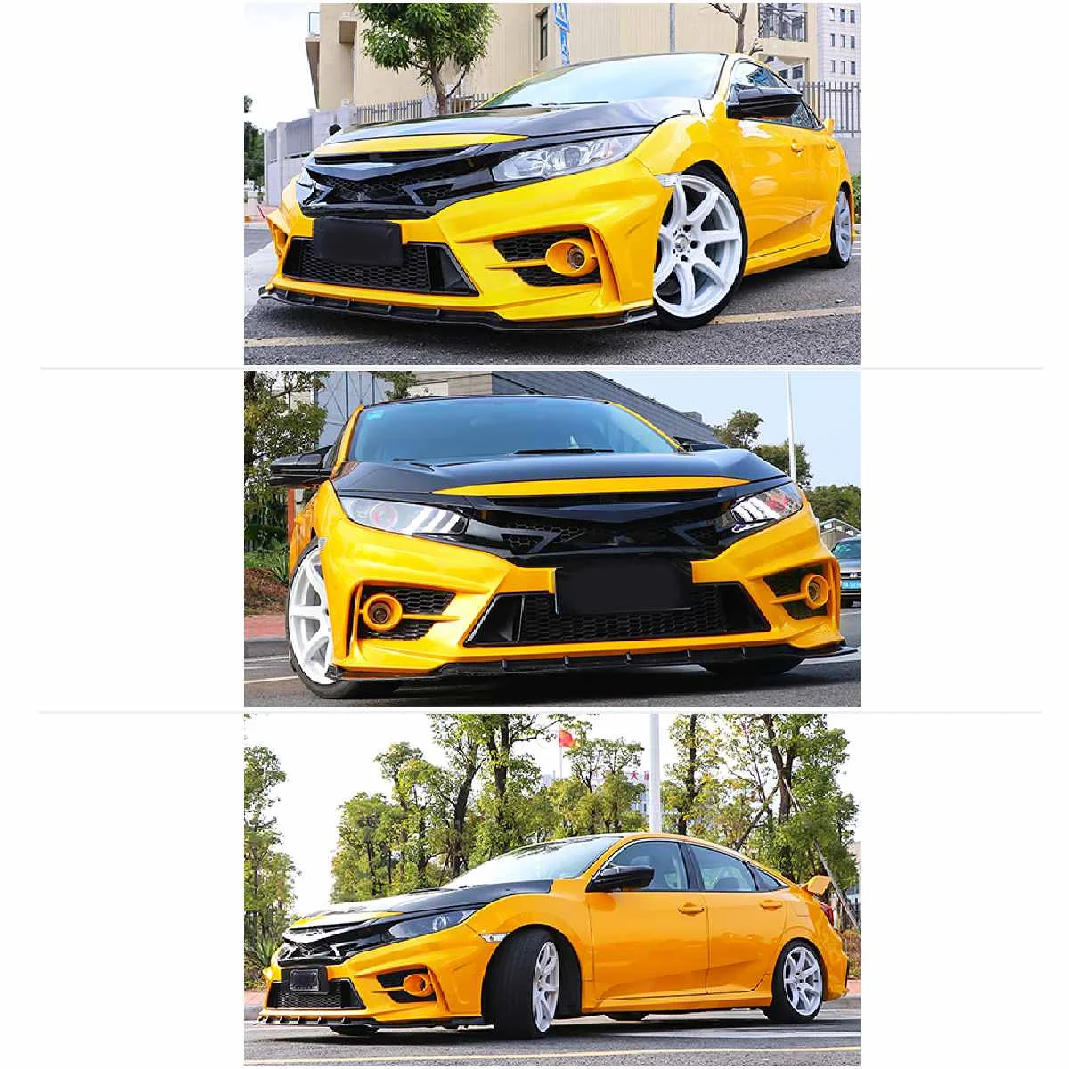 ABS черная сетчатая передняя решетка капота гоночные решетки для Honda Для Civic 10th Gen боевой стиль