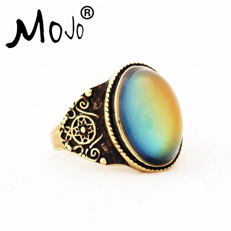 Винтажное богемное ретро кольцо Mojo с изменением цвета|mood ring|color changing mood ringrings for women