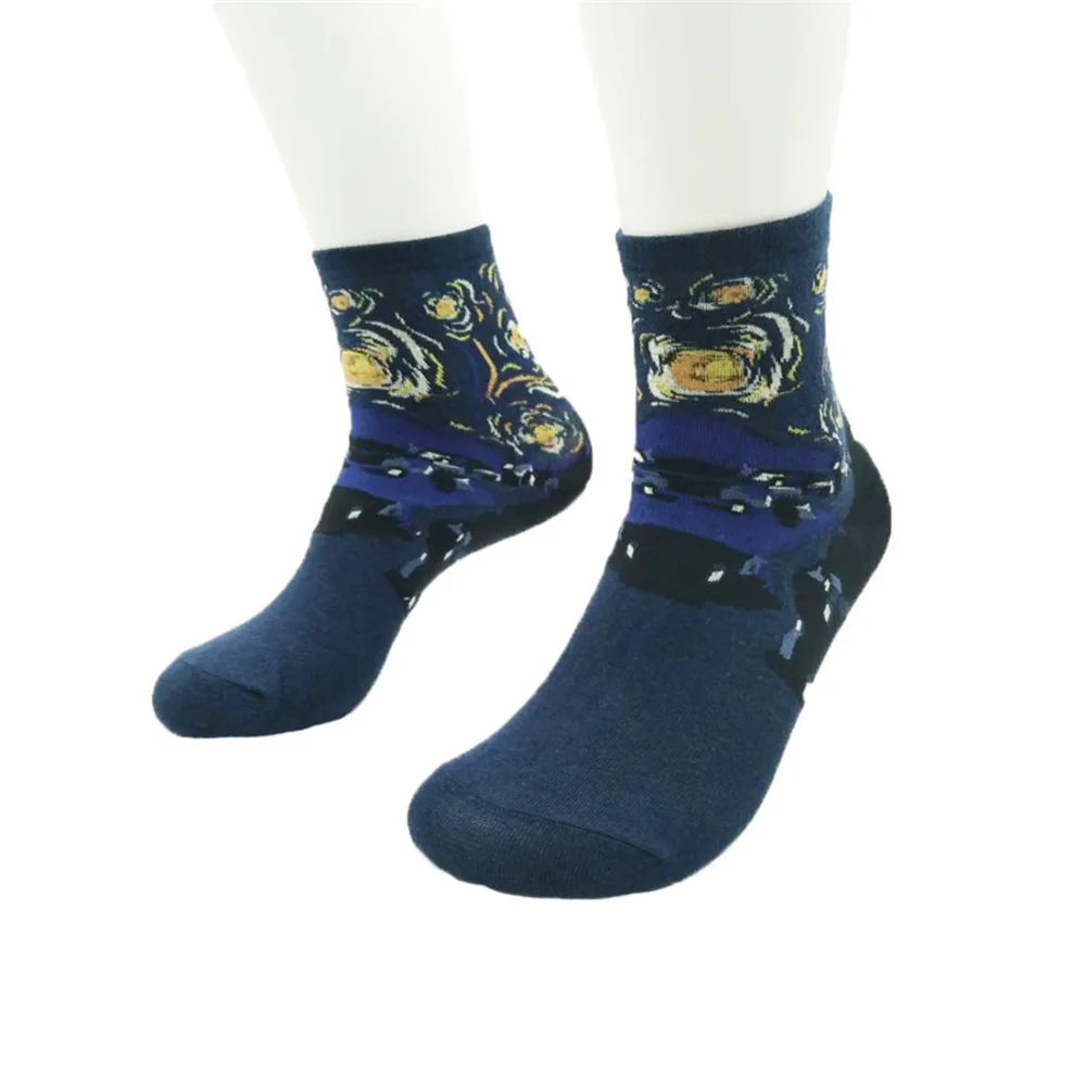 2018 новый европейский Носки для девочек модные женские туфли Стиль печати