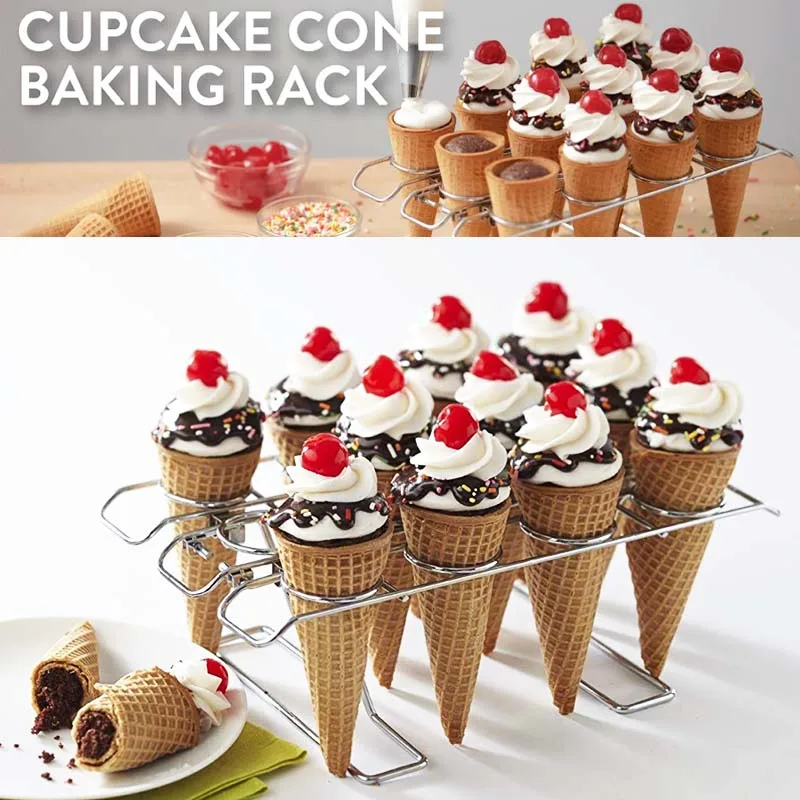 Мороженое Дисплей стеллажи для выставки товаров 16 шт. лед конус тарелочки