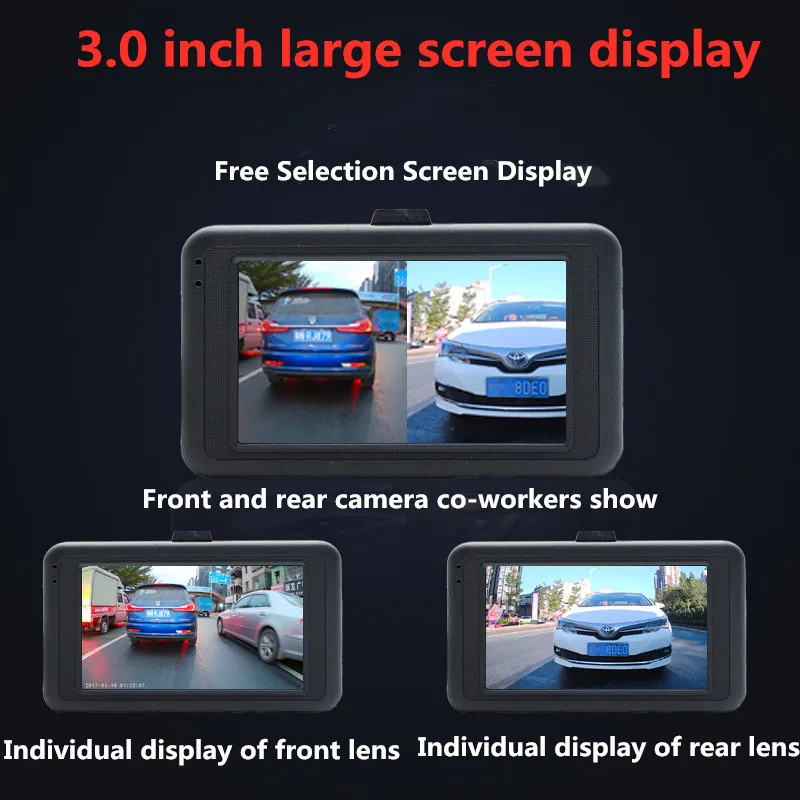 HD1080P мотоцикл Камера DVR мотор Dash Cam с Специальная двойная трек спереди