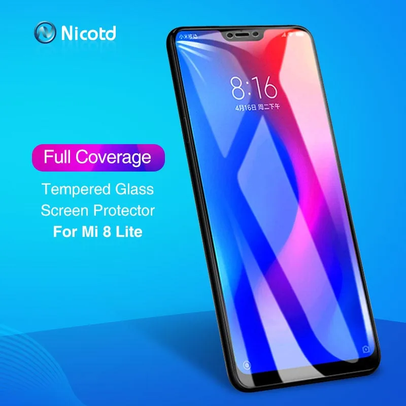 Закаленное стекло для Xiaomi 8 Lite SE Redmi Note 4 4X полное покрытие Защита экрана 6 Pro Mi POCO F1