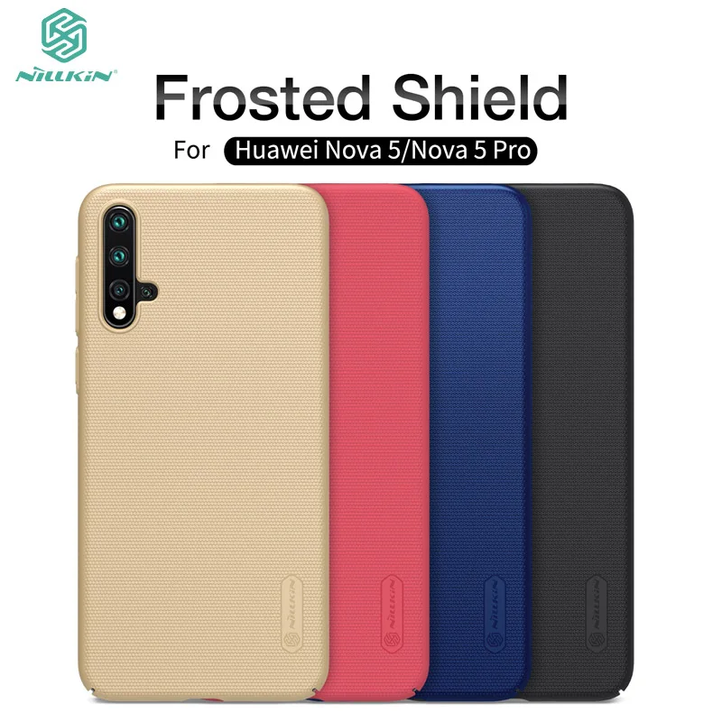 

Nilkin For Huawei Nova 5 / Nova 5 Pro Case Cover Original Frosted Shield Hard PC Back Phone Cover For Huawei Nova 5 Pro Cases