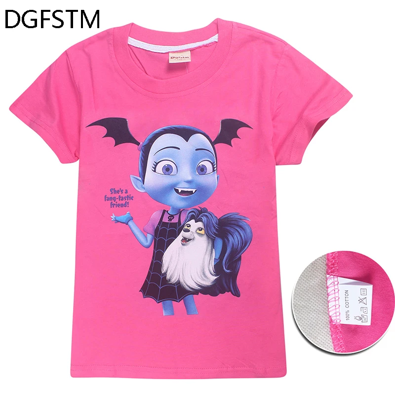 Vampirina платье для девочек Летняя хлопковая одежда мальчиков и футболка с