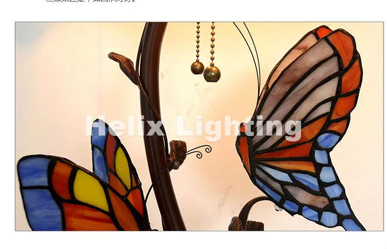 Free Shipping Tiffany Table Lamp For Bedroom Colorful Glass Vintage Desk Novelty Gifts Decorative Lighting | Лампы и освещение