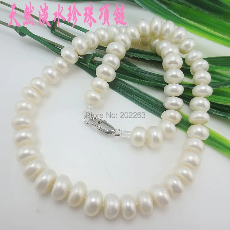 

1x 0.7cmNatural freshwater pearl necklace natural round beads pearl fine jewelry statement necklace pearl jewelry bijoux woman