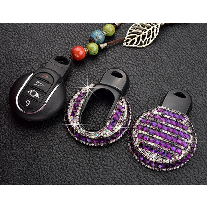 Gift High Quality Luxury Diamond Key Cover Shell For BMW MINI Cooper F56 F55 F54 F60 R55 R56 R59 R60 R61 ONE S Clubman Keychain |
