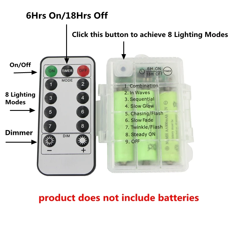 Remote Control Fairy Lights Copper Wire Timer LED String Garland Christmas Decoration USB Battery Powered 5/10/20M | Лампы и освещение