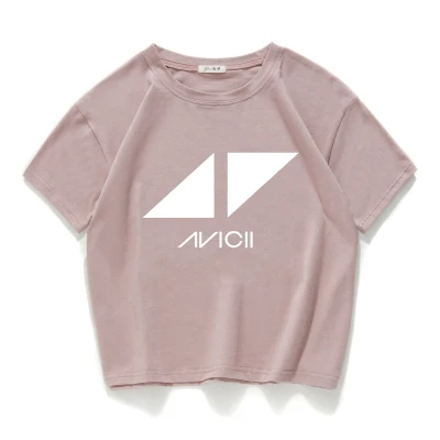Новые DJ вентиляторы Avicii Летняя женская футболка с круглым вырезом хипстерская хлопковая короткая футболка Женская свободная кроп Топ уличная одежда женская одежда - Цвет: W194 pink