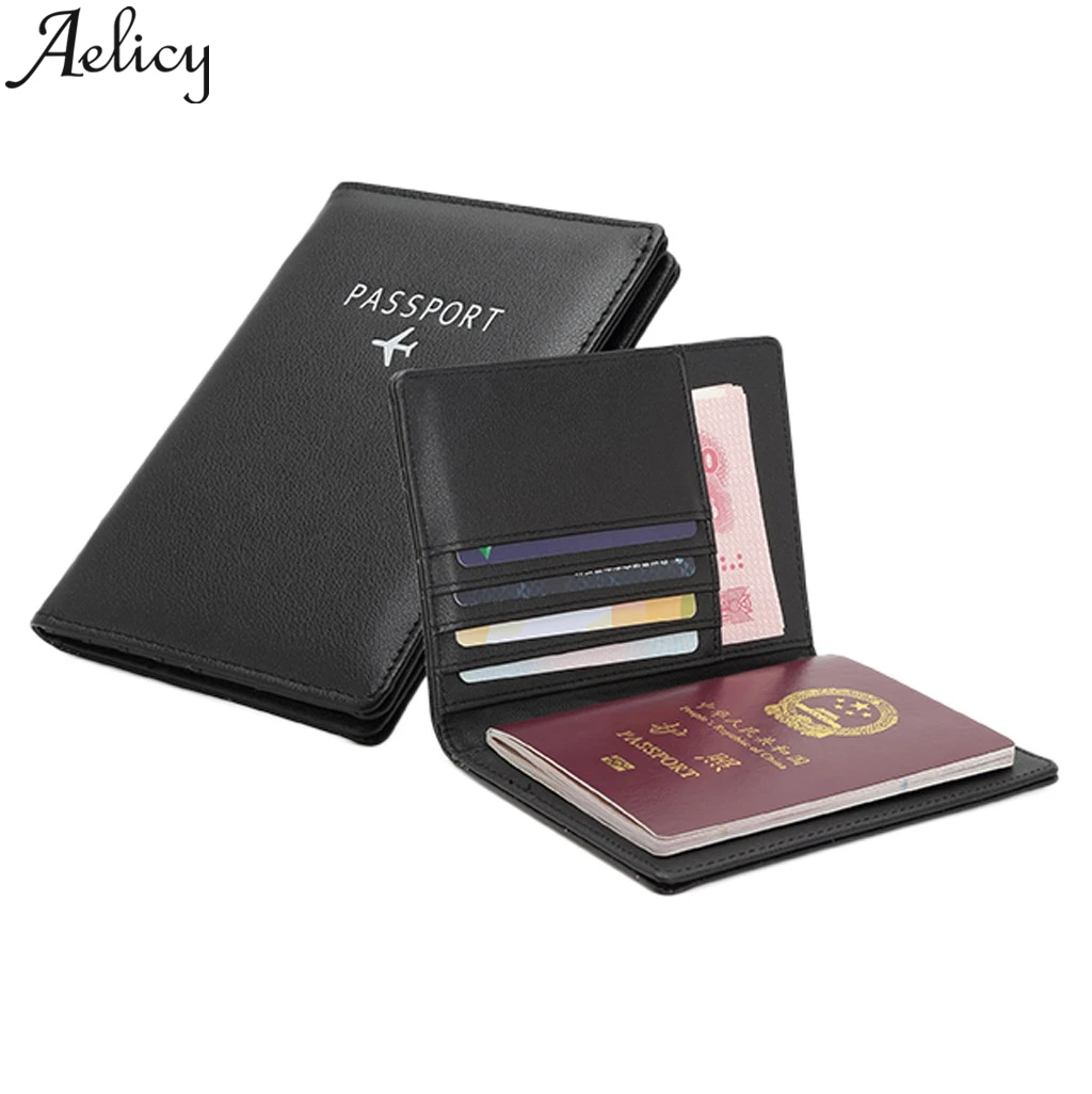 Модный кошелек Aelicy для мужчин и женщин двойной держатель документов кредитных