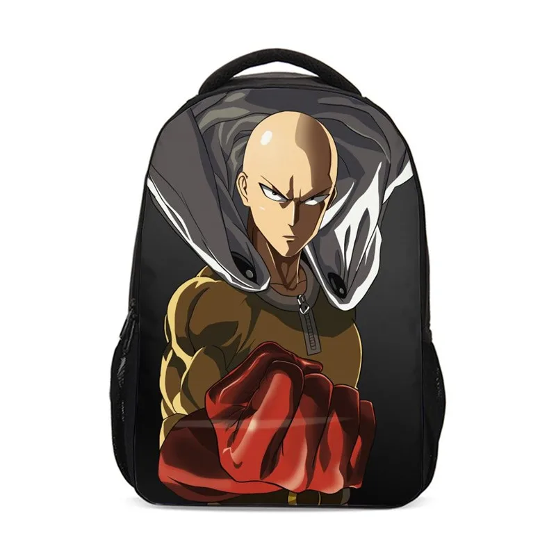 Рюкзак в японском стиле с принтом ONE PUNCH MAN Saitama забавный рюкзак Детская сумка для