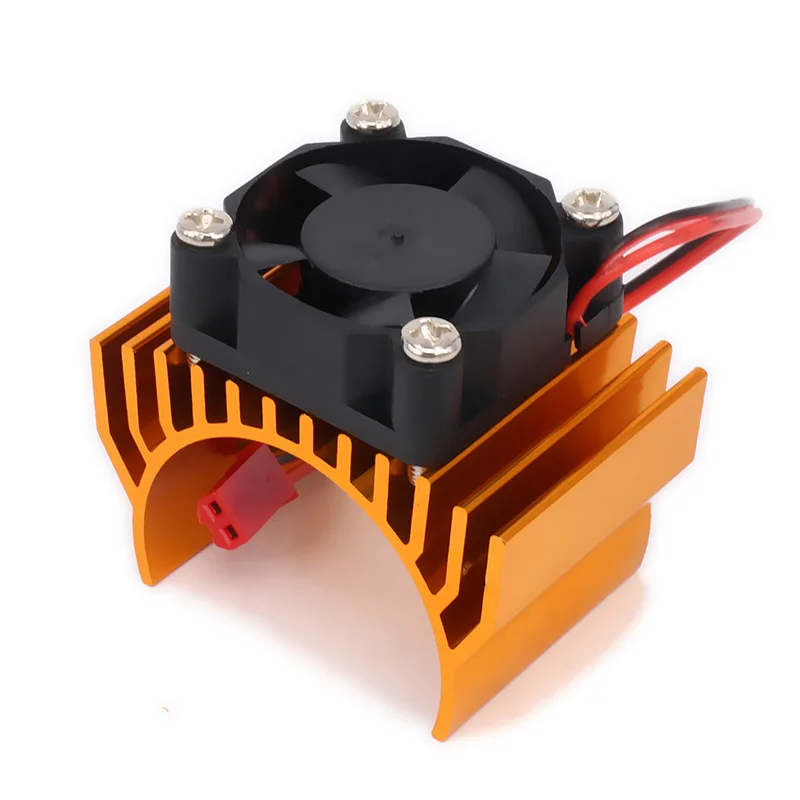 RC теплоотвод tamiya по супер скидке Мотор радиатора с вентилятором охлаждения головки Vent Топ 6v JST 540 545 550 Размеры для р/у машинка Himoto kata1: 10 автомобиля HSP HPI Wltoys