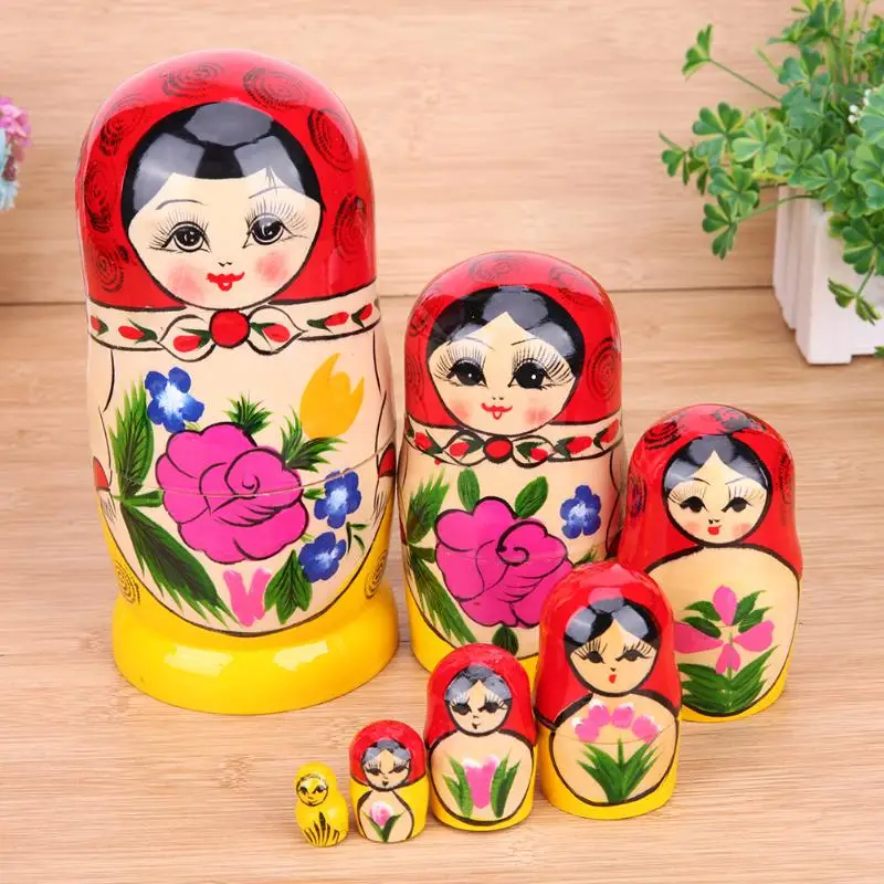 Детские игрушки куклы медведь уши Пингвин шаблон деревня девушка Матрешка кукла