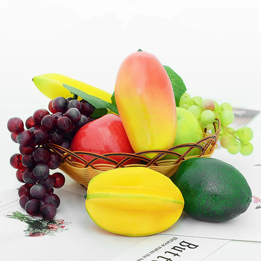 

Artificial Fruit Lifelike Simulation Fruits Decor Plastic Solid Cabinet Home Decor Party Fake Fruit Model Photo Prop Accessory