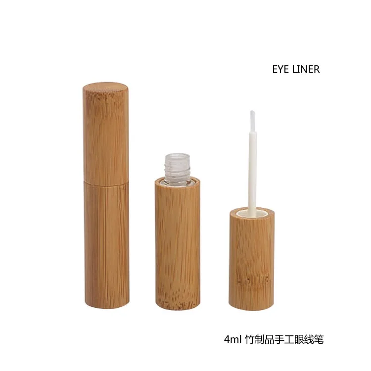 Бамбуковая трубка для подводки глаз ручной работы пустая бутылка косметики