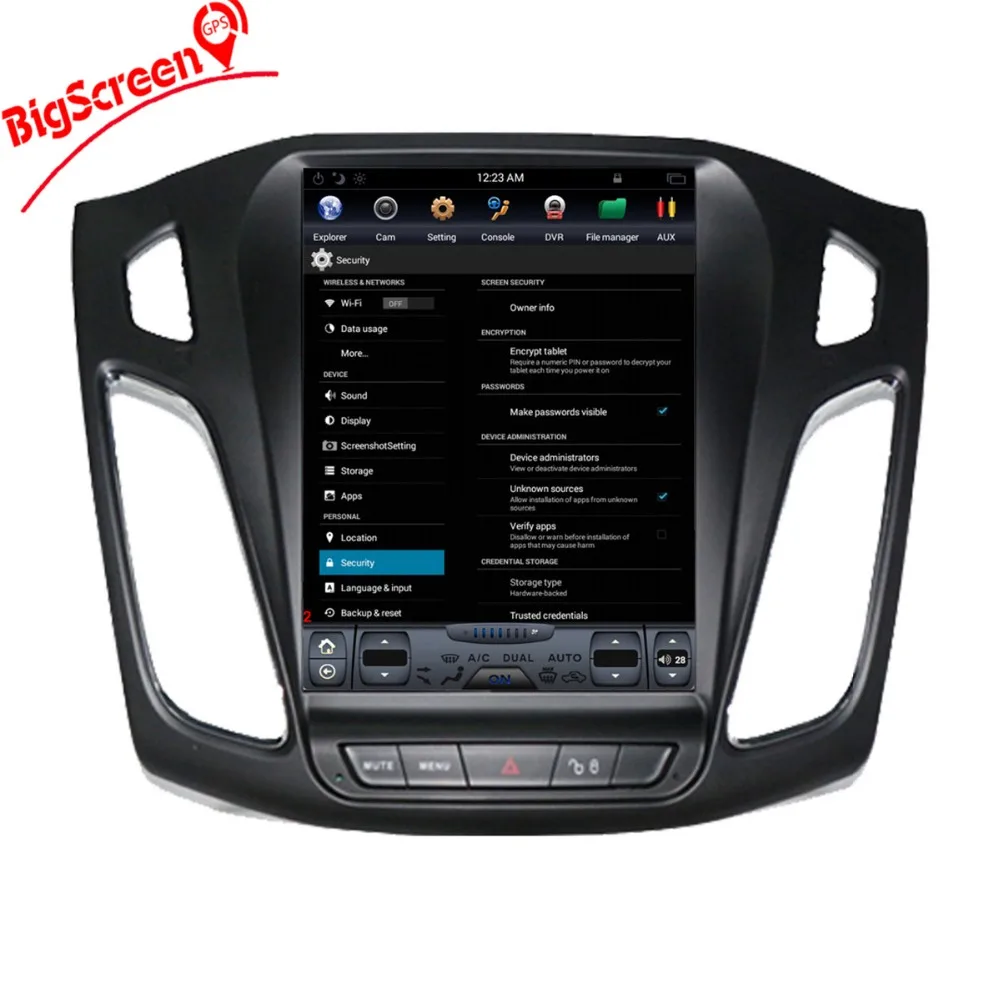 Автомобильный DVD плеер в стиле Tesla 10 4 дюйма Android 7 1 GPS навигация для Ford Focus 2012 2017